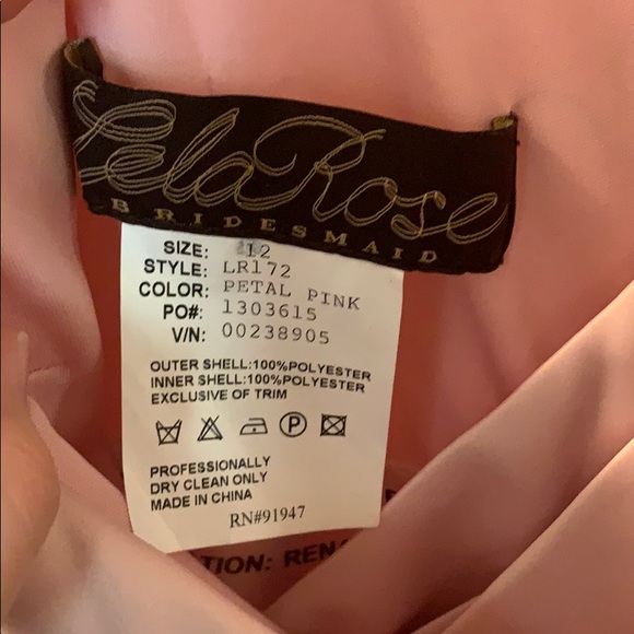 LelaRose Petal Pink Bridesmaid Gown - Picture 3 of 3